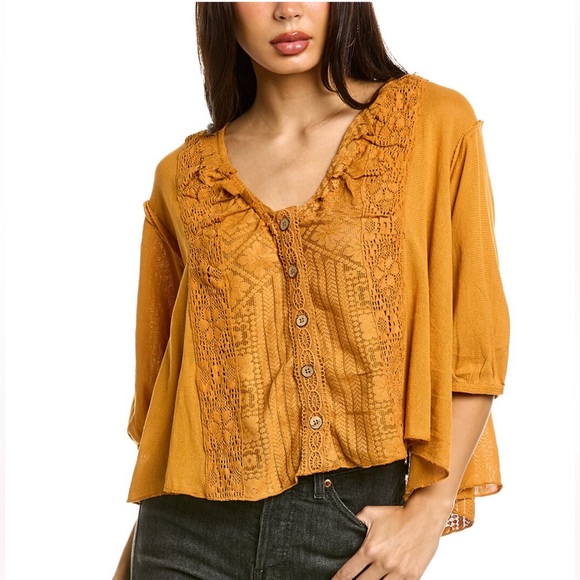 Free People Mae Top in Russet Orange, Size Small - Picture 16 of 17